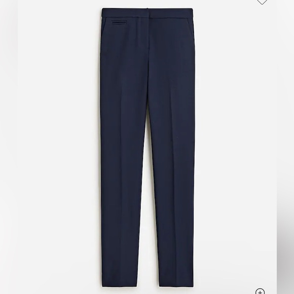 J. Crew Navy Blue Going Out Slim Pant in Four Season Stretch Zipper 2 - Picture 9 of 9